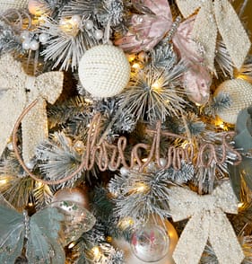Winter's Tale Christmas Diamante Sign - Gold