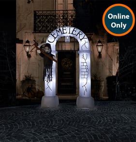 Haunted House Light Up 10ft Inflatable Grim Reaper Arch 