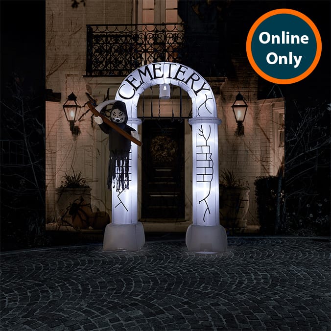 Haunted House Light Up 10ft Inflatable Grim Reaper Arch