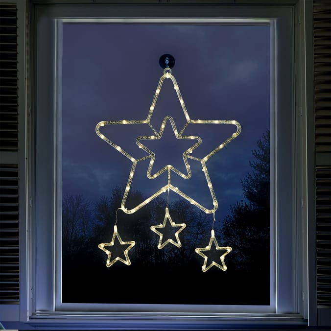 Prestige Battery Operated LED Star Hanging Lights