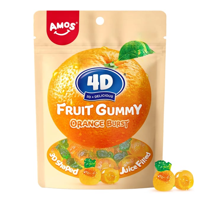 Amos 4D Juice Filled Fruit Gummy 65g