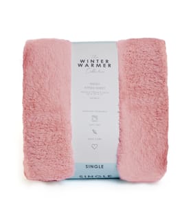  The Winter Warmer Collection Single Teddy Fleece Fitted Sheet - Pink