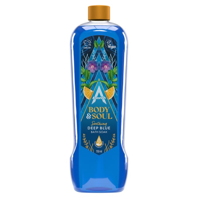 Astonish Body & Soul Soothing Deep Blue Bath Soak 750ml