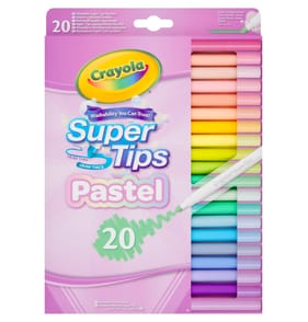 Crayola Pastel Super Tips Washable Markers 20 Pack