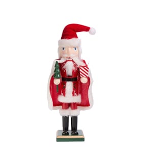 Sleigh Bells Wooden Christmas Nutcracker 38cm - Santa