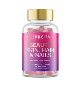 Revita Beauty, Beauty Skin, Hair & Nails With Biotin, Zinc & Selenium 60 Gummies - Strawberry Flavour