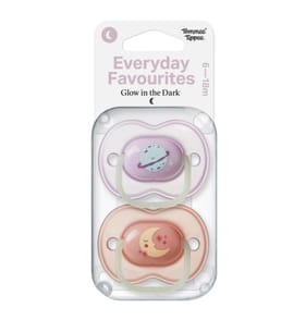 Tommee Tippee Everyday Favourites Glow In The Dark 6-18 Months - Pink