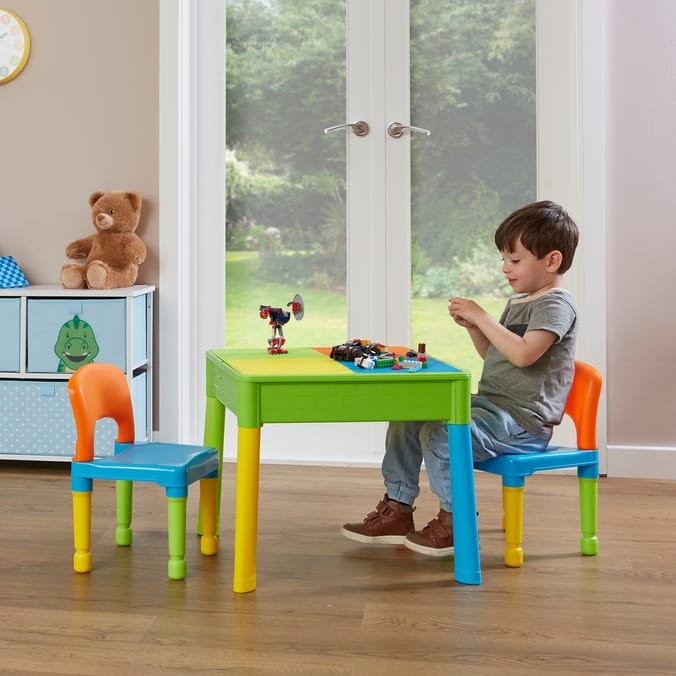 Liberty House Toys Kids 5-in-1 Activity Table and Two Chairs Set