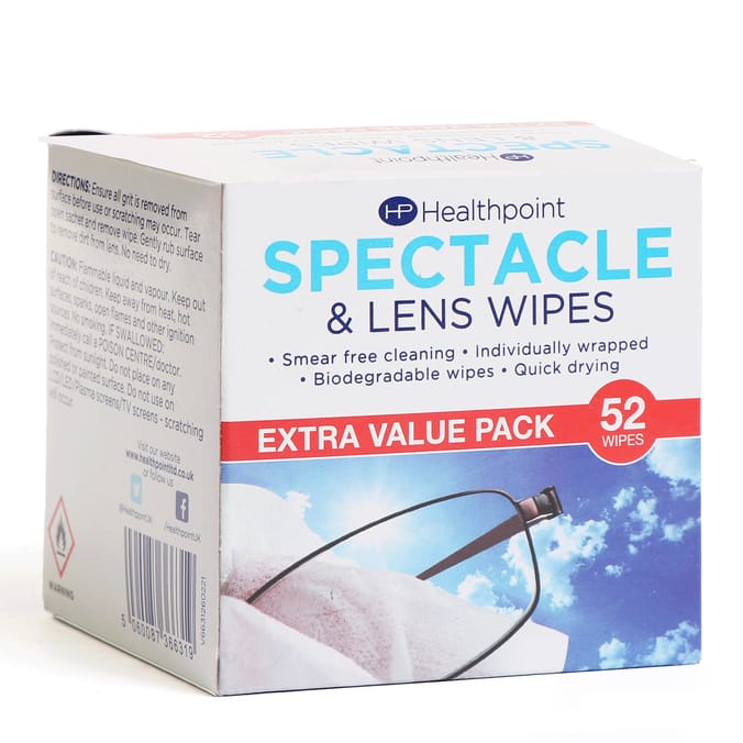 Healthpoint Spectacle & Lens Wipes 52s