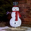 Prestige Mains Operated LED Flocked Pop-Up Snowman 100cm