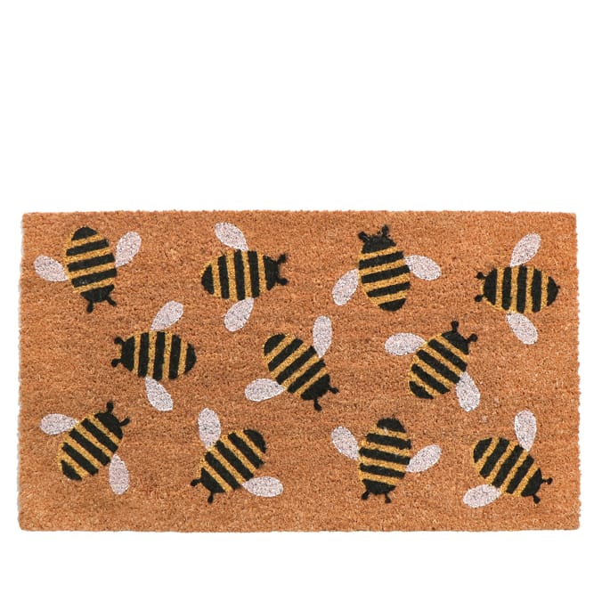 Home Collections Printed Pattern Coir Matt - Bee