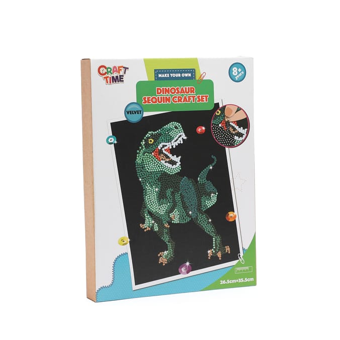 Craft Time Sequin Craft Set - Dinosaur