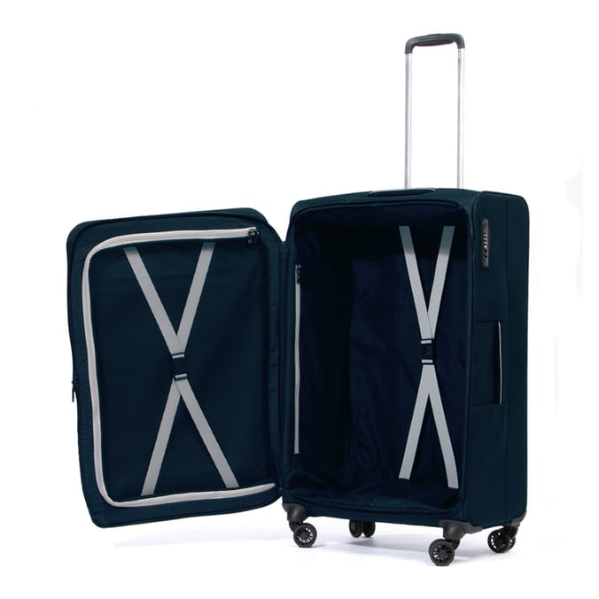 Salisburys Premium Soft Shell Expandable Suitcases - Navy