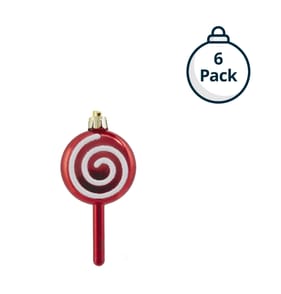 Sleigh Bells Christmas Tree Decoration 6 Pack - Lollipop