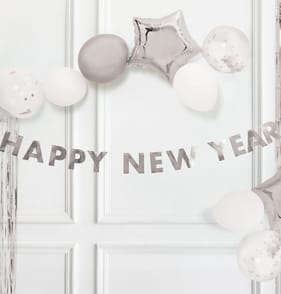 Happy New Year Bunting - Silver