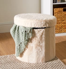 Home Collections Small Faux Fur Ottoman