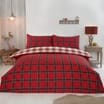 Home Collections Brushed Cotton Printed Duvet Cover - Tartan Super King