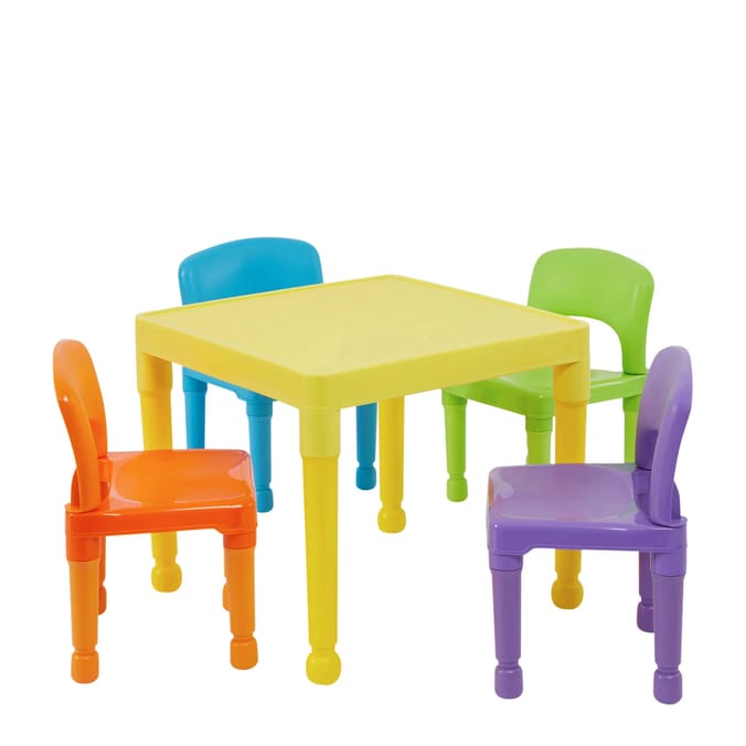 Liberty House Toys Children's Table and 4 Chairs Set - Multicoloured