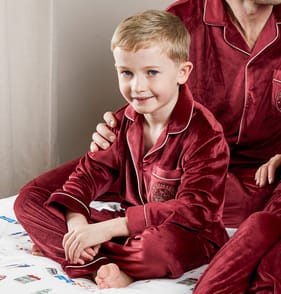 Burgundy Polar Express Younger Kids Pyjamas