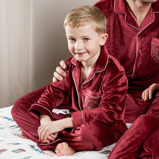 Burgundy Polar Express Younger Kids Pyjamas