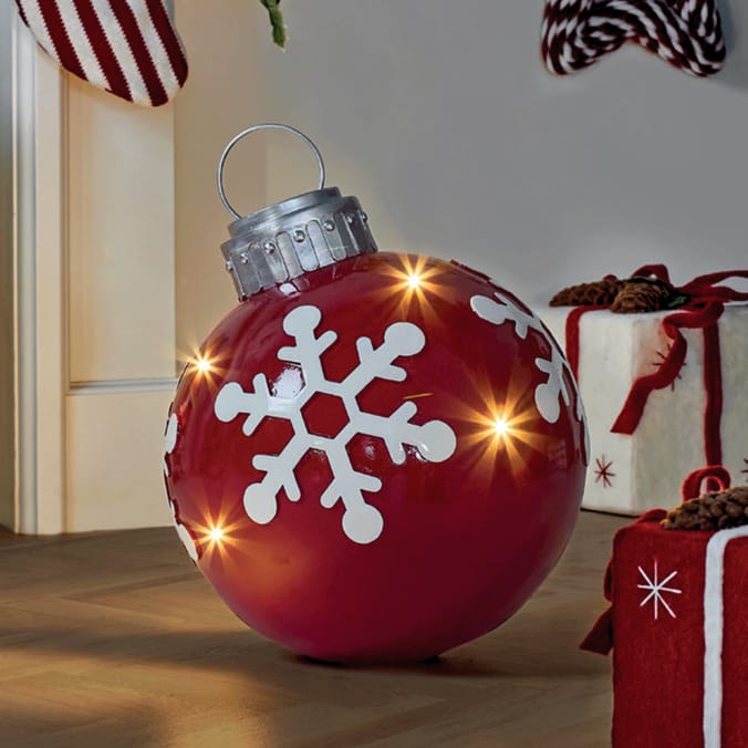 Winter Charm LED Large Floor Bauble