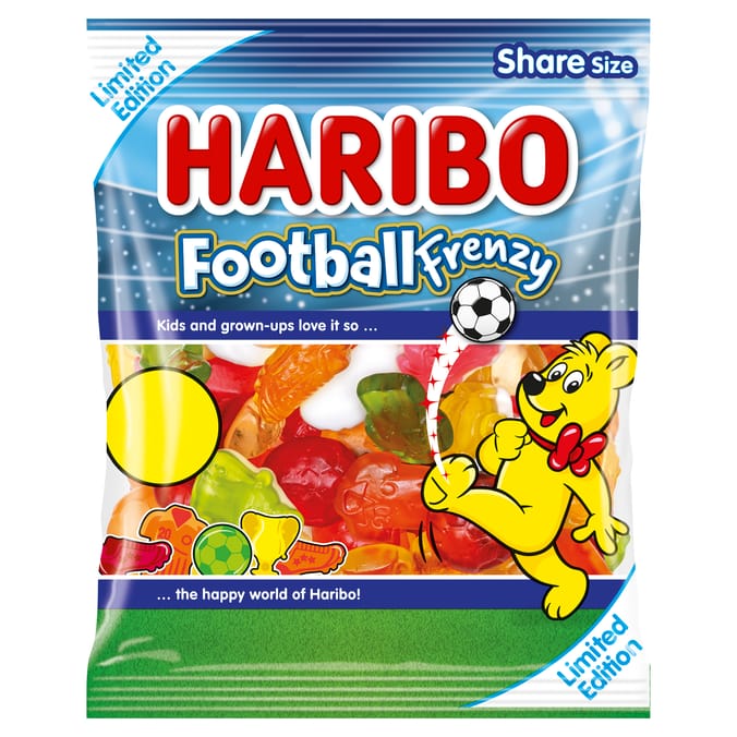 Haribo Limited Edition Football Frenzy Sweets Sharing Bag 140g