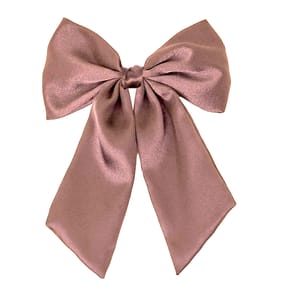 Satin Bow Clip - Pink