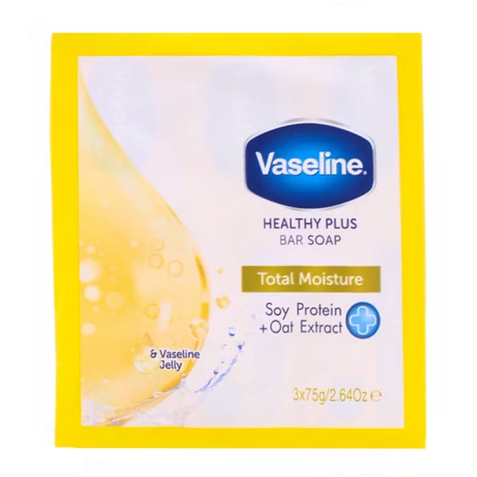 Vaseline Healthy Plus Total Moisture Bar Soap 3 Pack