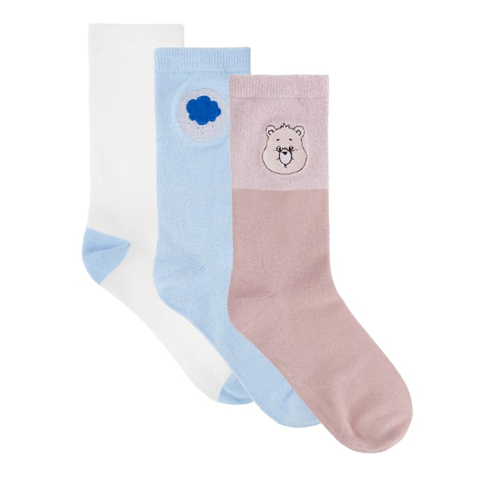 Care Bare Boot Crew Socks 3 Pack - Size 4-10