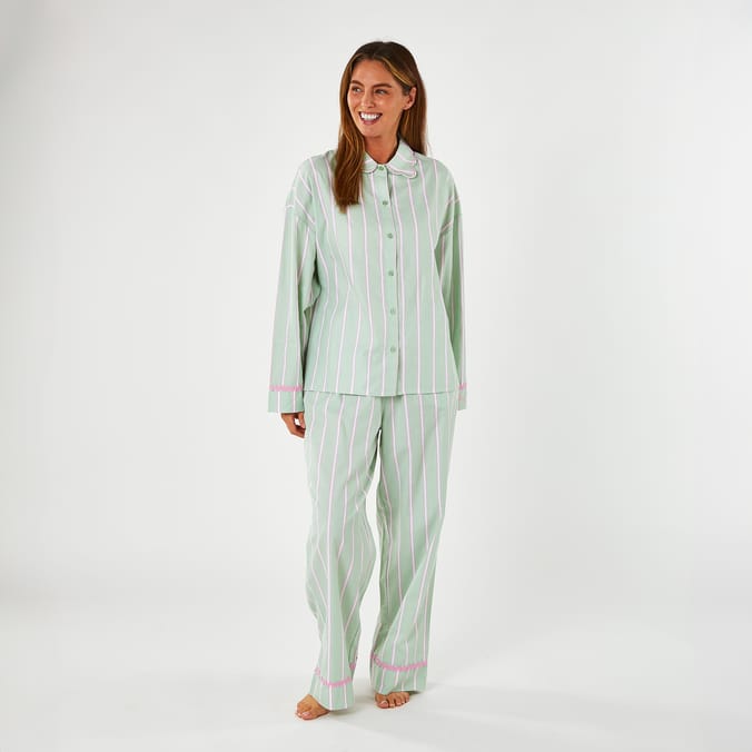 Originals Ladies Mint Stripe Pyjamas