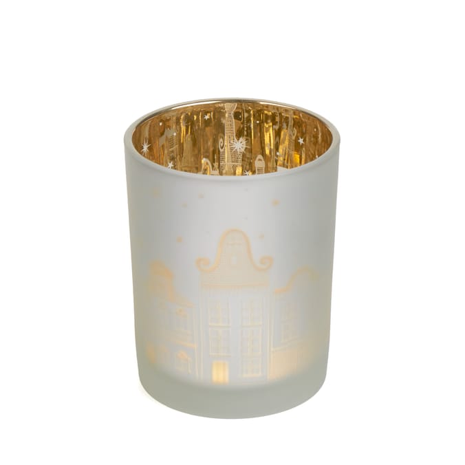 Winter Luxe Large Mercury Candle Holder