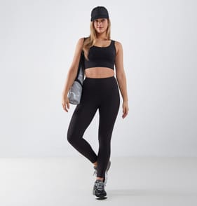 Active By Originals Ladies Black Leggings - 12-14