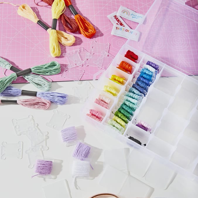 Hand Made With Love Embroidery Threads With Storage Box