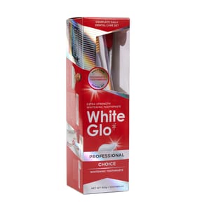 White Glo Dental Set Toothbrush + Professional Choice Whitening Toothpaste 160g