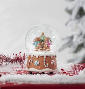 Festive Feeling Musical Snowglobe - Gingerbread