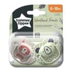 Tommee Tippee Woodland Friends Orthodontic Silicone Soothers 6-18m