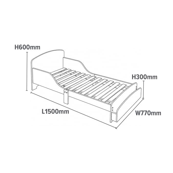 Liberty House Toys Toddler Bed With Built-In Bookshelf