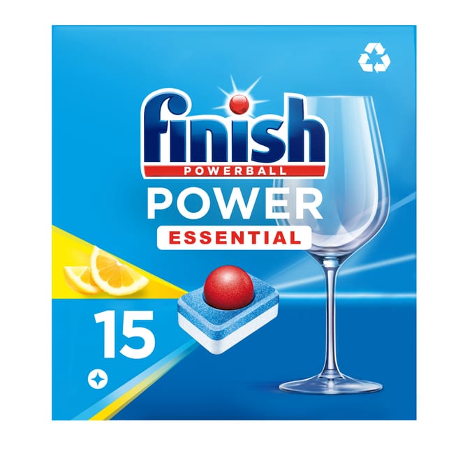 Finish Power Essential Dishwasher Tablets Lemon 15 Tabs