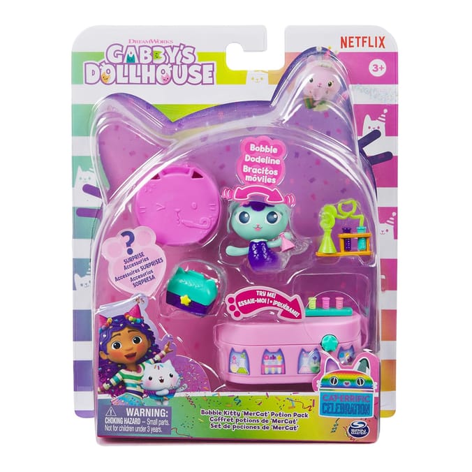 Gabby's Dollhouse Bobble Kitty 'Mer-Cat' Potion Pack