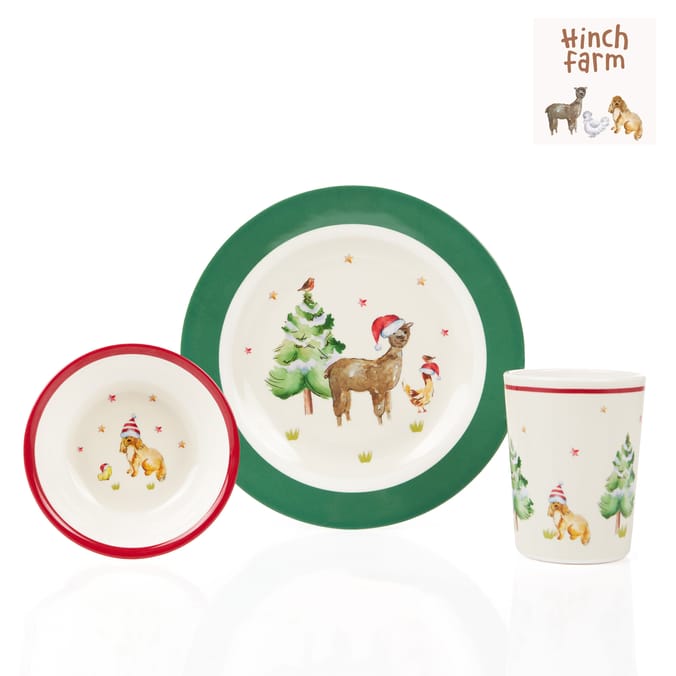 Hinch Farm Christmas 3 Pieces Dinner Set