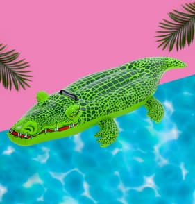Hello Summer Inflatable Crocodile Lilo