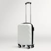 Salisbury Embossed Quilted Shell Suitcase - Off White