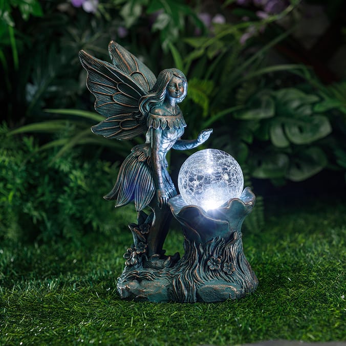 Firefly Fairy with Crackle Ball Solar Light Home Bargains