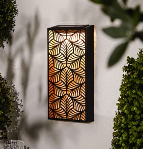 Firefly Metal Wall Art Solar Light - Leaves