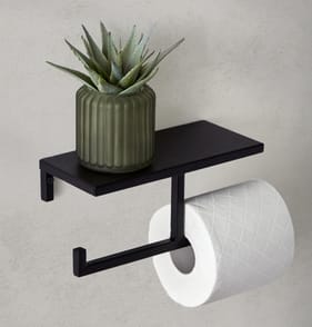 Home Collections Wall Mounted Toilet Roll Holder & Shelf