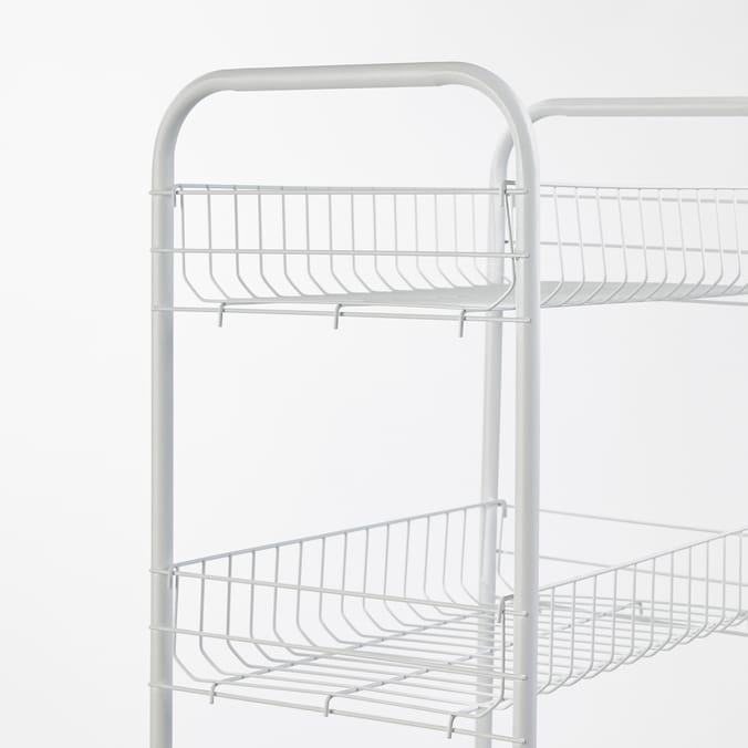 Four Tier Multi Storage Trolley - White