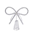 Frosted Spirit Diamante Bow Christmas Tree Topper