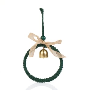 Winter Charm Round Tree Decor With Bell - Green