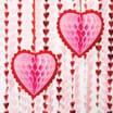 Valentines Hanging Honeycomb Paper Hearts 2 Pack