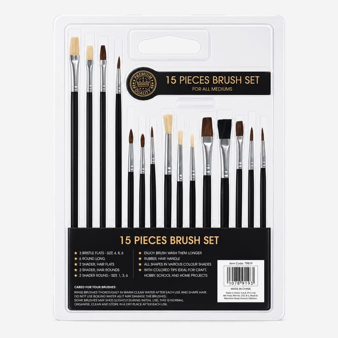 Colvin & Co Artists' 15 Piece Brush Set